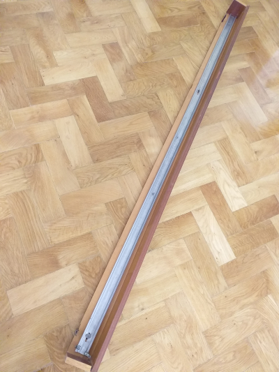 Retro dřevěná garnýže - konzole 2,6m, 2 kolejnice