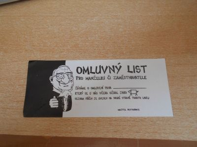 Omluvný list - recese