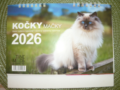 Nový stolní kalendář kočičky 2026