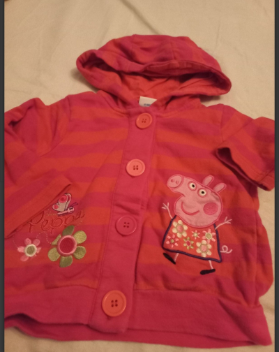 Krásná červená mikina Peppa 80
