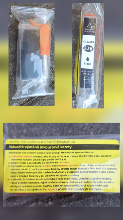 Neoriginální cartrige náplň do tiskárny