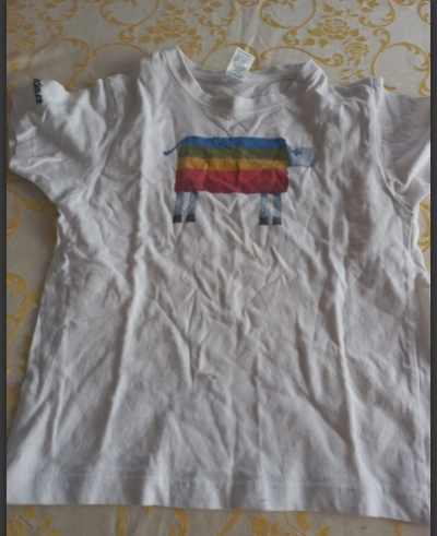 Bílé tričko s ovečkou 96/104