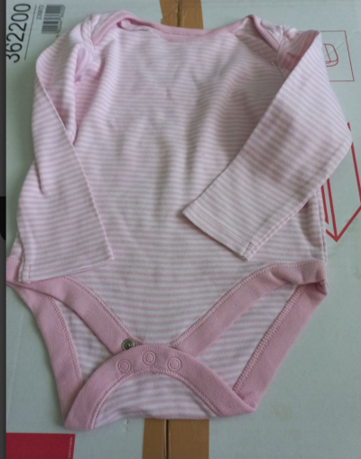 Body růžový proužek velikost 86