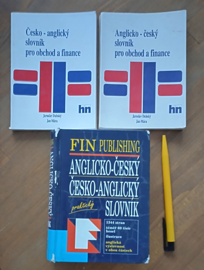Česko-anglický a anglicko-český slovník 3 ks
