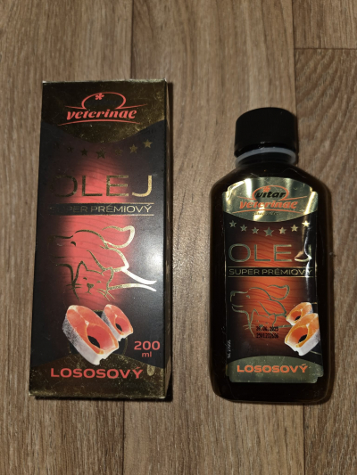 Lososový olej pro psy a kočky - zbyteček