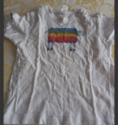 Bílé tričko s ovečkou velikost  98/104