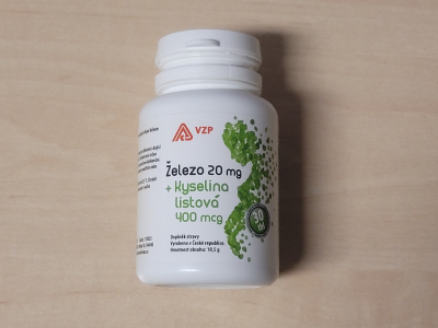 Železo 20 mg, expirace 11/2027