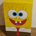 Kostým spongebob z kartonu
