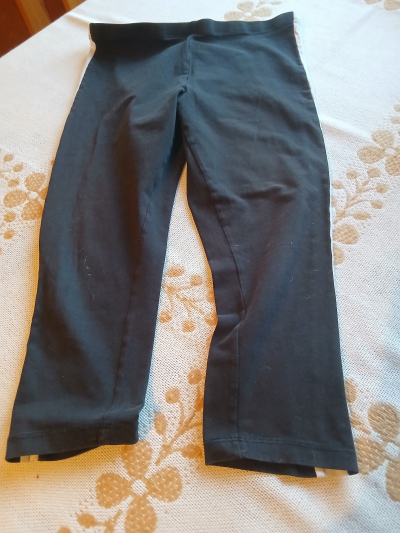 3/4 leginy asi 152 černé s bílým pruhem