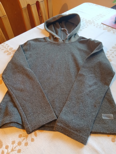 šedá mikina s kapucí L