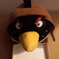 Plyšák Angry Birds černý