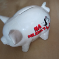 Nové porcelánové prasátko (kasička)