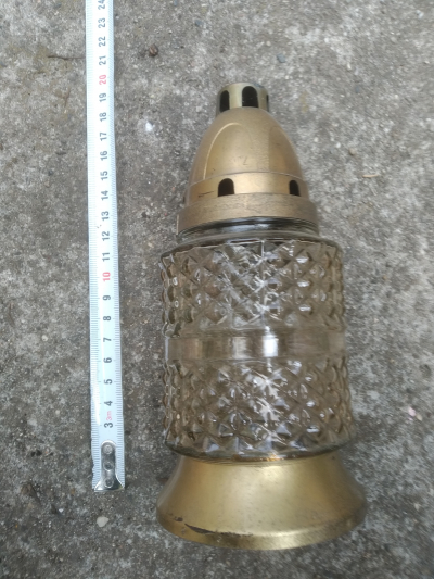 Sklo na hrob, válec cca 20 cm