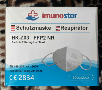 respirátory nové, v krabičce 30 ks