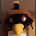 Plyšák Angry birds cerny s cepici