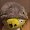 Plyšák Angry birds zelený cepice