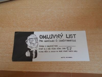 Omluvný list - recese,
