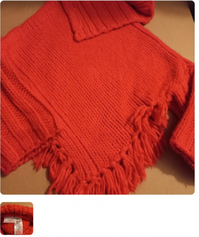 Pončo s rolakem na knoflíky