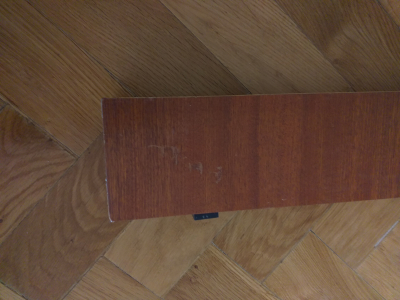 Retro dřevěná garnýže - konzole 2,6 m 2 kolejnice