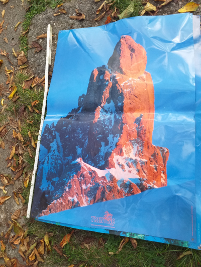 Starší plakát italských horských štítů - 100 x 70cm