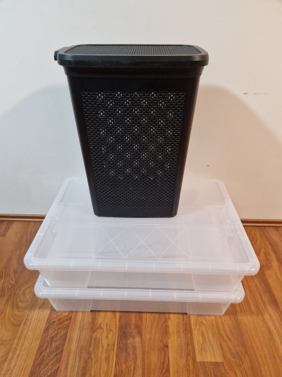 Daruji ikea krabice a kos na pradlo