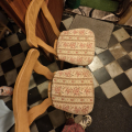 2 Retro/selské židle z masivu.