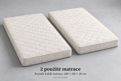 2x matrace 120x200x20cm