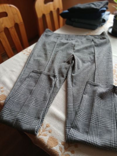 dámské kalhoty XL teplé, kostky