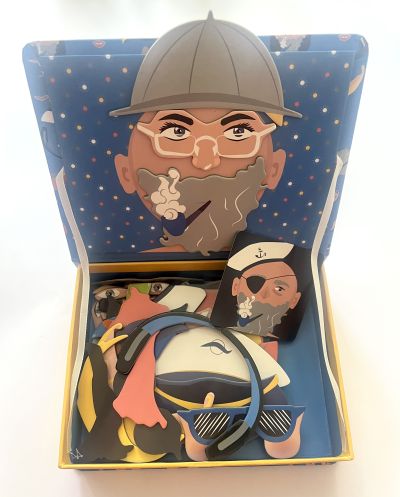 Dětská magnetická skládačka Cestování veselé tváře