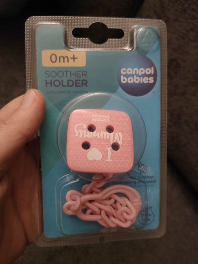 Držák na dětský dudlík růžový