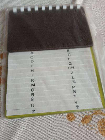 zápisník čísel nový