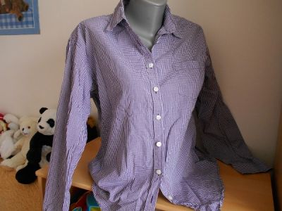 Fialová kostičková košile dámská