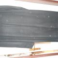 Tmavě černý flauš kabát pánský 