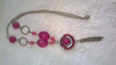 dlouhá náhrdelník růžový