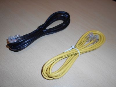 2x kabely žlutý a černý - delší