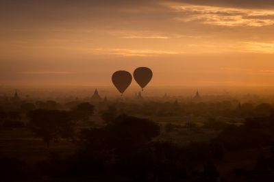 Autorská fotografie 150x102 cm Balóny v Barmě