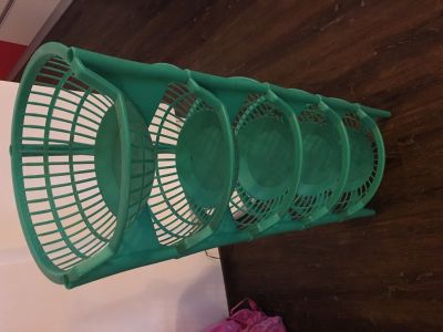 Zelený košíkový regál - plast