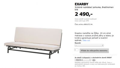 Gauč IKEA EXARBY za odvoz