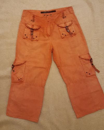 Oranžové 3/4 kapsáčové kalhoty