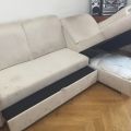 Rohová sedačka rozkládací s úložným prostorem