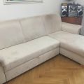 Rohová sedačka rozkládací s úložným prostorem
