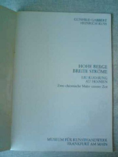 brožura HOHE BERGE,BREITE STRÖME