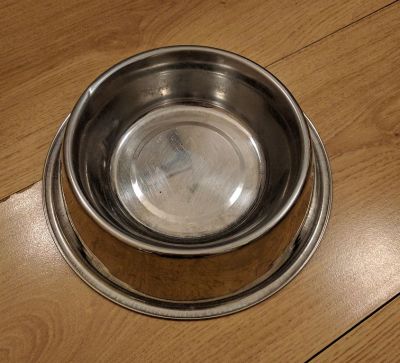 Nerezová miska pro psa nebo kočku, průměr 16 cm