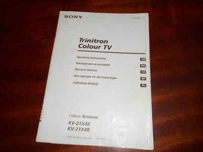 Návod k TV Sony Trinitron