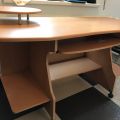 Pracovní PC stůl, světlý dub 