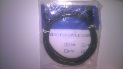 Kabel  CAT5E UTP  PATCH CORD černý 2m
