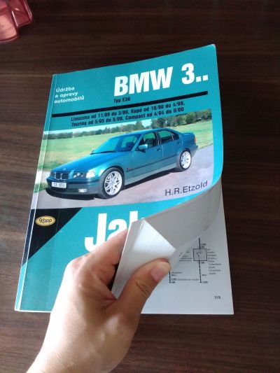Manuál k BMW 3, typ E36