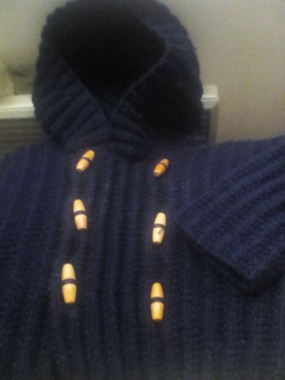 Pletený svetr s kapucí pěkný typuji 2-4let dětský
