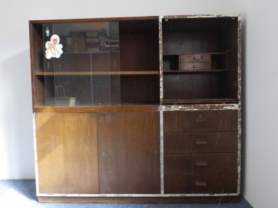 retro souprava nábytku, dýha, dřevo