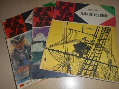 Sešitové knihy - Karavana rok 1967 a 1973 /3 kusy/ RETRO